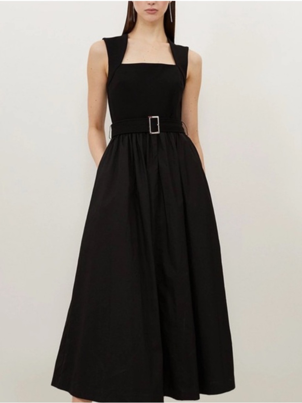 Karen Millen Black Maxi Dress with Belt